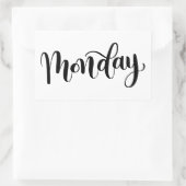 月曜日 - 筆記体 / レタリング ステッカー (バッグ)