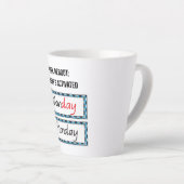 月曜日、「Mon-Yay: The Power Start Tee」モチベーション カフェラテマグ (右アングル)