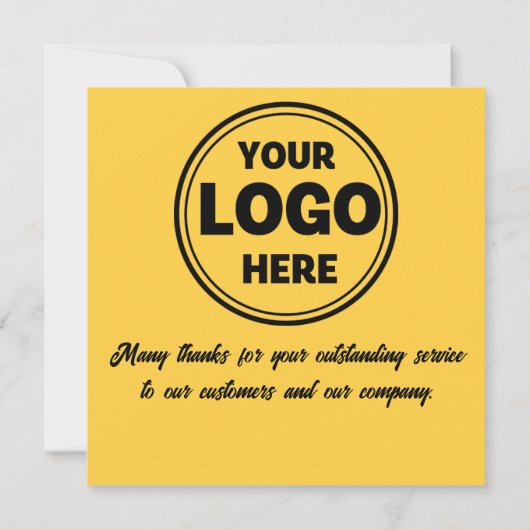 月最高の賞カードの黄色の従業員 招待状 (裏面)