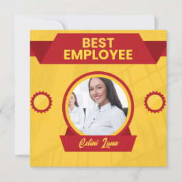 月最高の賞カードの黄色の従業員 招待状