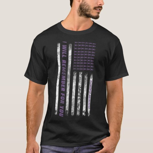 月末パープルリボン象2 Tシャツ (正面)