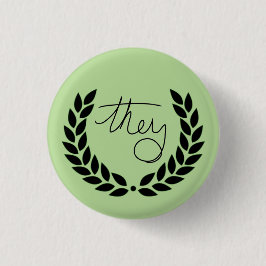 月桂樹それらは-緑にボタンをかけます 缶バッジ