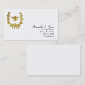 月桂樹のリースおよびナポレオンの蜂1 名刺 (正面/裏面)