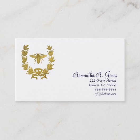 月桂樹のリースおよびナポレオンの蜂1 名刺 (正面)