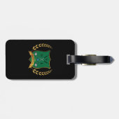 月桂樹のリースのモノグラムが付いているゴルフ頂上 ラゲッジタグ (裏面横)