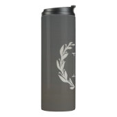 月桂樹のリースのモノグラム タンブラー (回転左)