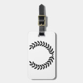 月桂樹のリースの荷物のラベル ラゲッジタグ (正面縦)