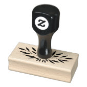 月桂樹の枝モノグラム ラバースタンプ (スタンプ)