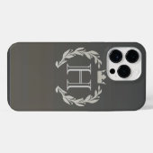 月桂樹の輪のモノグラム iPhoneケース (裏面横)