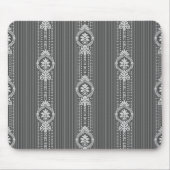 月桂樹リース灰色の花 マウスパッド (正面)