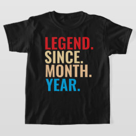 月次からの伝説カスタム誕生日Tシャツ Tシャツ
