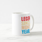 月次の誕生日からのカスタム凡例 コーヒーマグカップ (正面右)