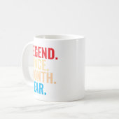 月次の誕生日からのカスタム凡例 コーヒーマグカップ (正面左)