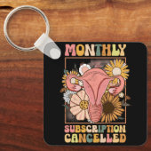 月次サブスクリプションのキャンセルされた子宮サポート費用 キーホルダー (正面)