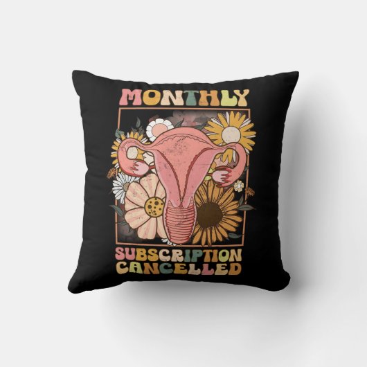 月次サブスクリプションのキャンセルされた子宮サポート費用 クッション (裏面)