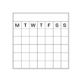 月次スケジューラカレンダーグリッドトラッカーBujo ラバースタンプ (インプリント)