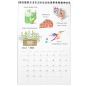 月次バケットリストファミリーのお気に入り水色 カレンダー (3月 2026)