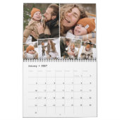 月次フォトコラージュ6家族の写真カレンダー カレンダー (1月 2027)
