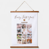 月次フォトベビー初年度 吊り下げ型タペストリー (正面)