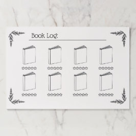 月次ブックログトラッカーブックブックアイボリー ペーパーパッド