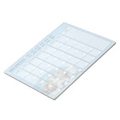 月次プランナーとスリーピー子猫 ノートパッド (アングル)