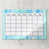 月次プランナーチャート日のAqua Blue ペーパーパッド (折り畳み)