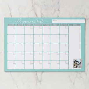 月次プランナーモダンスクリプトとフォトアクア ペーパーパッド