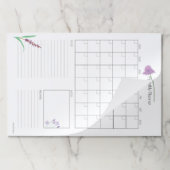 月次プランナー水彩色彩の鮮やか花 ペーパーパッド (折り畳み)