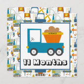 月次マイパーソナライズされたルストーンマーカー名の指定 招待状 (正面/裏面)