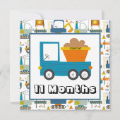 月次マイパーソナライズされたルストーンマーカー名の指定 招待状 (正面)