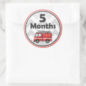 月次マイルストーンステッカー – ベビー月から月 ラウンドシール (バッグ)