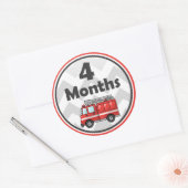 月次マイルストーンステッカー – ベビー月から月 ラウンドシール (封筒)