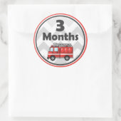 月次マイルストーンステッカー – ベビー月から月 ラウンドシール (バッグ)