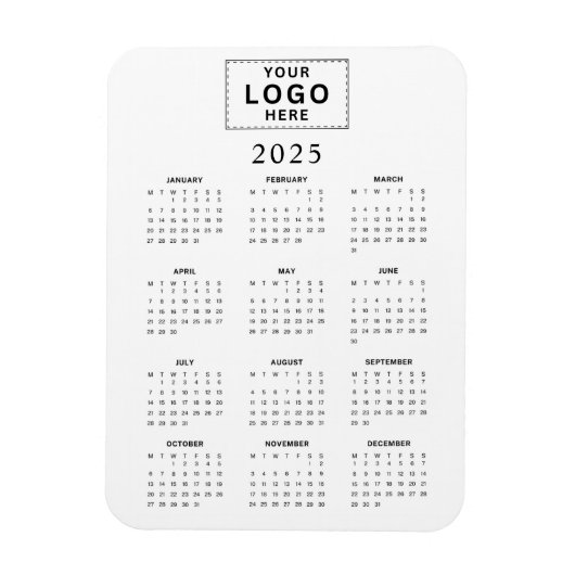 月次ロゴミニマル2025カレンダー マグネット (縦)