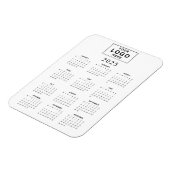 月次ロゴミニマル2025カレンダー マグネット (左側)