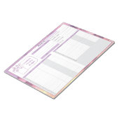 月次予算と請求トラッカー紫イエロー ノートパッド (アングル)