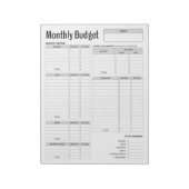 月次予算 ノートパッド (回転)