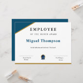 月次報奨の従業員 カード (正面/裏面インサイチュ)