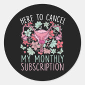 月次定期購読子宮摘出をキャンセルするには ラウンドシール (正面)