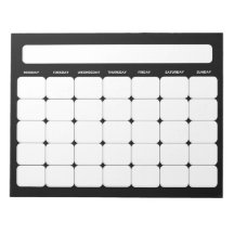 月次空白のプランナー予定表メモ帳