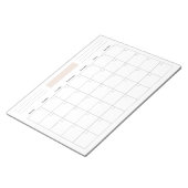 月次空白の予定表プランナー ノートパッド (アングル)