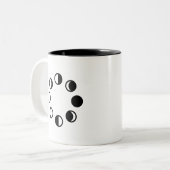 月段階のピクトグラムのマグ ツートーンマグカップ (正面左)