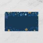 月海軍の青い赤ちゃんシャワーおむつラッフル エンクロージャーカード (裏面)
