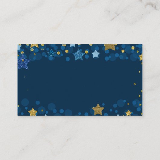 月海軍の青い赤ちゃんシャワーおむつラッフル エンクロージャーカード (裏面)