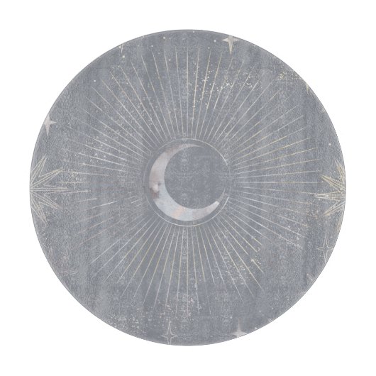 月淡い色のバースト カッティングボード (正面)