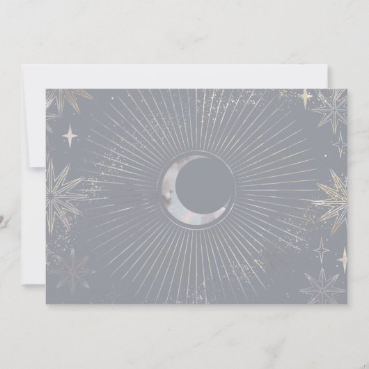 月淡い色のバースト サンキューカード (正面)