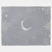 月淡い色のバースト フリースブランケット (正面(横))