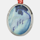 月照ウサギ メタルオーナメント (左)