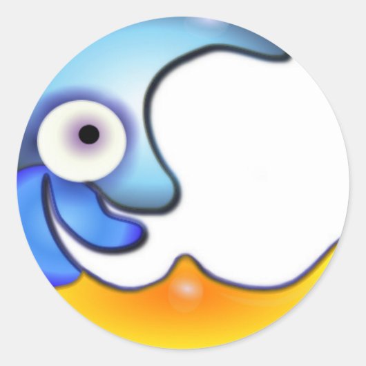 月熱狂する漫画シール ラウンドシール (正面)