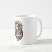 月狼の守護者 狼の月の女性 コーヒーマグカップ (正面右)